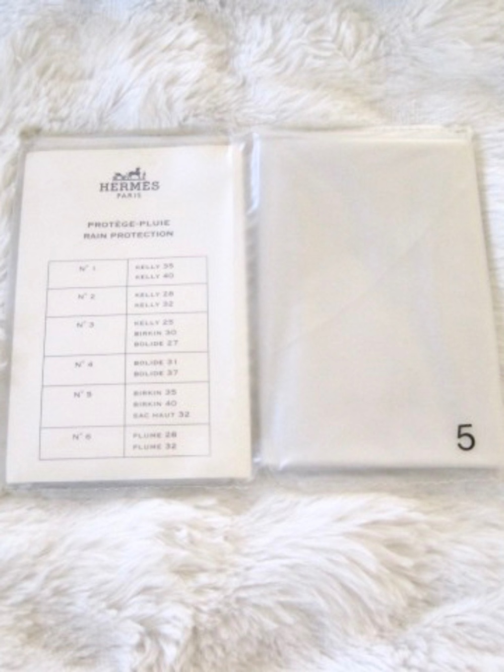 Authentic Hermes Rain Protection No.5